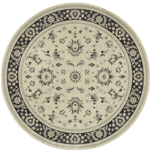 Oriental Weavers Richmond 117W3 Ivory/ Navy 7'10"" Round Indoor Area Rug R117W3240RDST