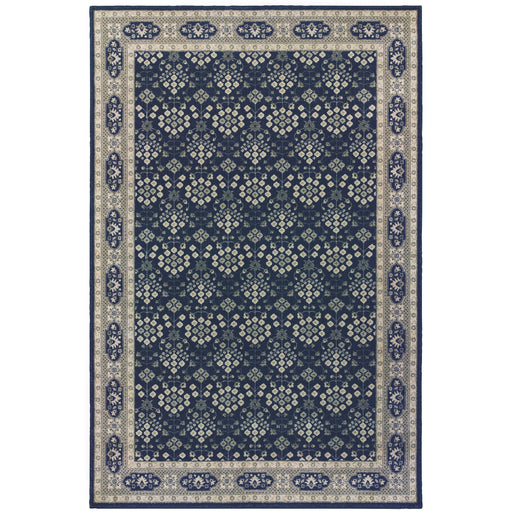 Oriental Weavers Richmond 119B3 Navy/ Grey 7'10"" x 10'10"" Indoor Area Rug R119B3240330ST