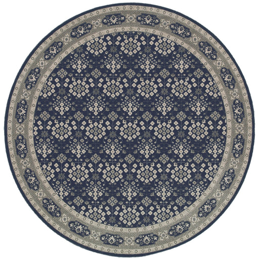 Oriental Weavers Richmond 119B3 Navy/ Grey 7'10"" Round Indoor Area Rug R119B3240RDST