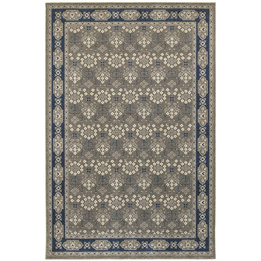 Oriental Weavers Richmond 119U3 Grey/ Navy 9'10"" x 12'10"" Indoor Area Rug R119U3300390ST