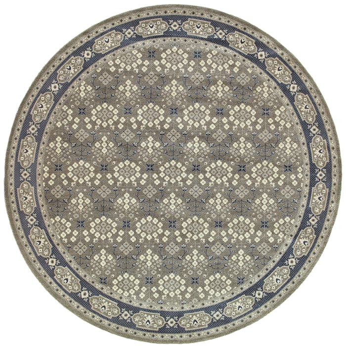 Oriental Weavers Richmond 119U3 Grey/ Navy 7'10"" Round Indoor Area Rug R119U3240RDST