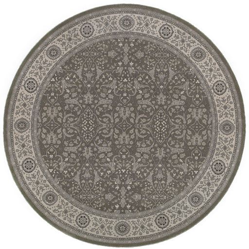 Oriental Weavers Richmond 001E3 Grey/ Ivory 7'10"" Round Indoor Area Rug R001E3240RDST