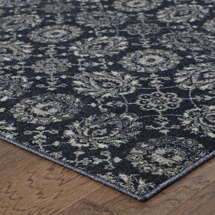 Oriental Weavers Richmond 214H3 Navy/ Grey 6'7"" x 9'6"" Indoor Area Rug R214H3200290ST