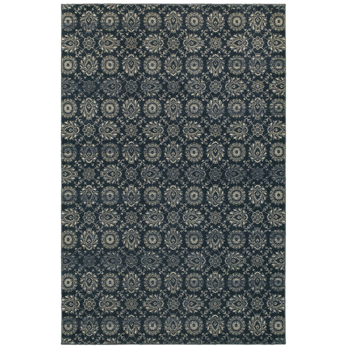 Oriental Weavers Richmond 214H3 Navy/ Grey 7'10"" x 10'10"" Indoor Area Rug R214H3240330ST