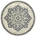Oriental Weavers Richmond 5504I Ivory/ Navy 7'10"" Round Indoor Area Rug R5504I240RDST