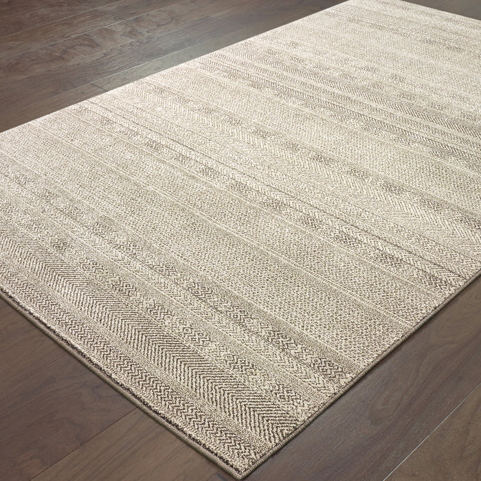 Oriental Weavers Richmond 801H3 Ivory/ Brown 6'7"" x 9'6"" Indoor Area Rug R801H3200290ST