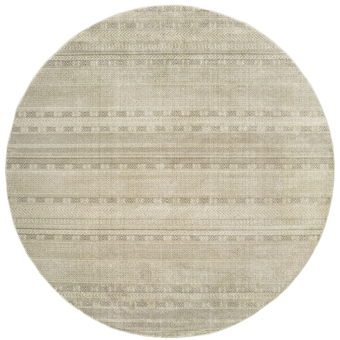 Oriental Weavers Richmond 801H3 Ivory/ Brown 7'10"" Round Indoor Area Rug R801H3240RDST