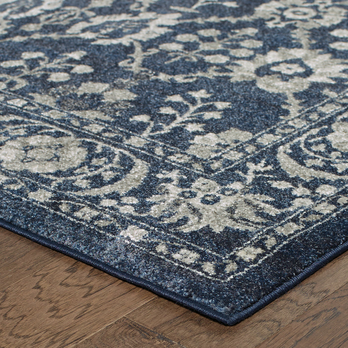 Oriental Weavers Richmond 8020K Navy/ Grey 12' x 15' Indoor Area Rug R8020K360450ST