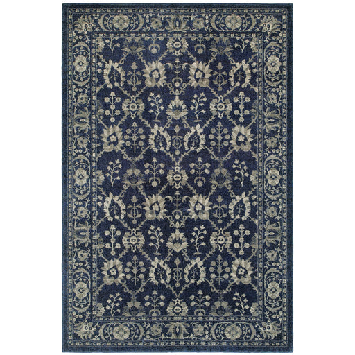 Oriental Weavers Richmond 8020K Navy/ Grey 9'10"" x 12'10"" Indoor Area Rug R8020K300390ST