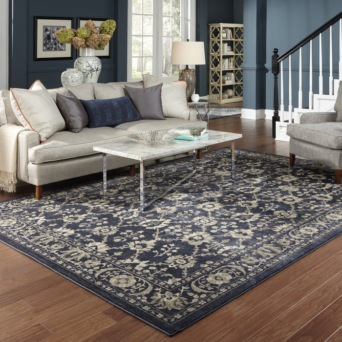 Oriental Weavers Richmond 8020K Navy/ Grey 12' x 15' Indoor Area Rug R8020K360450ST