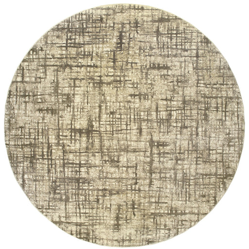 Oriental Weavers Richmond 802J3 Ivory/ Brown 7'10"" Round Indoor Area Rug R802J3240RDST