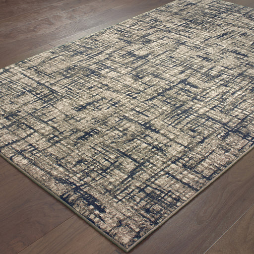 Oriental Weavers Richmond 802K3 Grey/ Navy 9'10"" x 12'10"" Indoor Area Rug R802K33003690ST