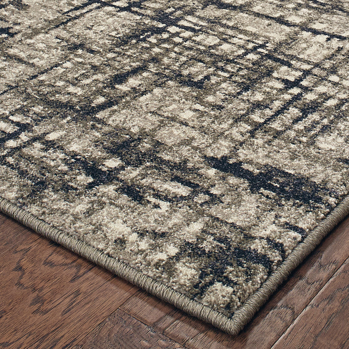 Oriental Weavers Richmond 802K3 Grey/ Navy 6'7"" x 9'6"" Indoor Area Rug R802K3200290ST