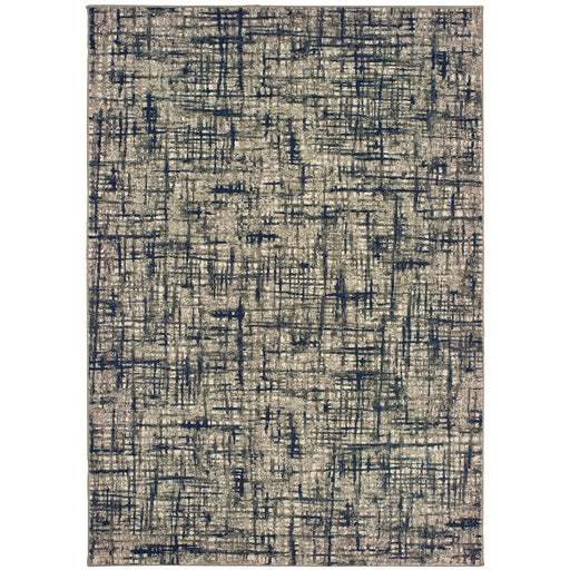 Oriental Weavers Richmond 802K3 Grey/ Navy 12' x 15' Indoor Area Rug R802K3360450ST