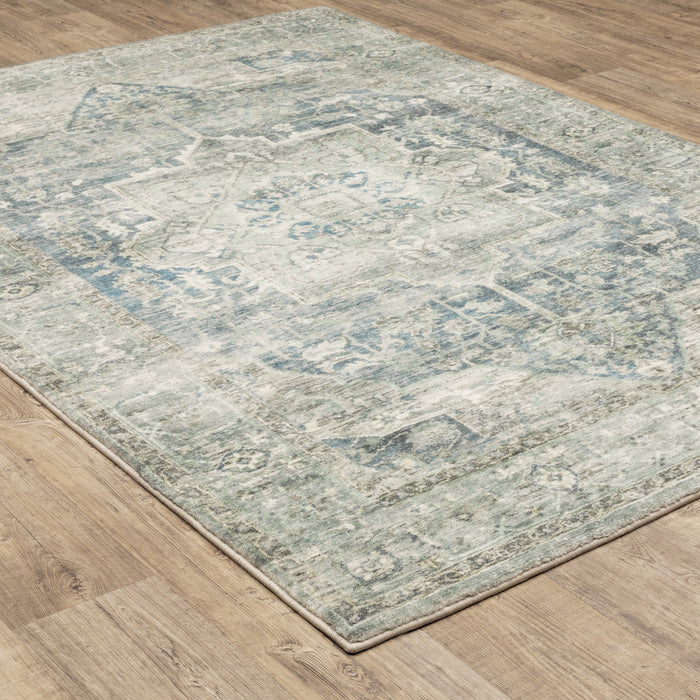Oriental Weavers Savoy 28102 Grey/ Blue 7'8"" x 10' Indoor Area Rug S28102240305ST