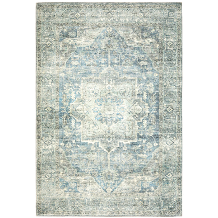 Oriental Weavers Savoy 28102 Grey/ Blue 7'8"" x 10' Indoor Area Rug S28102240305ST