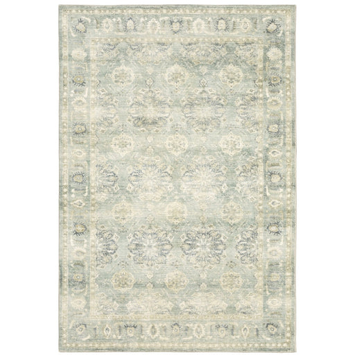 Oriental Weavers Savoy 28107 Blue/Ivory 7'8"" x 10' Indoor Area Rug S28107240305ST