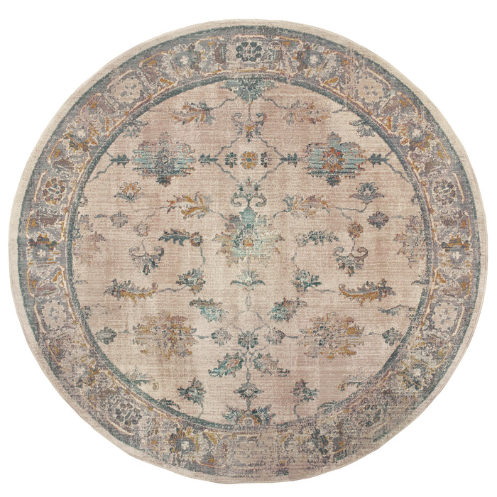 Oriental Weavers Sedona 5171C Ivory/ Blue 7'10"" Round Indoor Area Rug S5171C240RDST