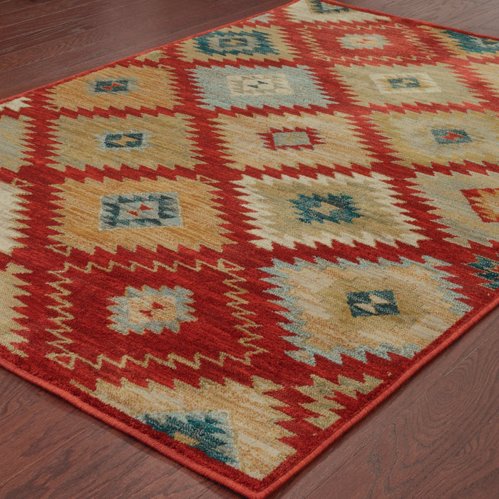 Oriental Weavers Sedona 5936D Red/ Multi 9'10"" x 12'10"" Indoor Area Rug S5936D300390ST