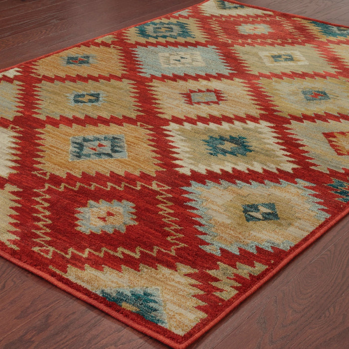Oriental Weavers Sedona 5936D Red/ Multi 7'10"" x 10'10"" Indoor Area Rug S5936D240330ST