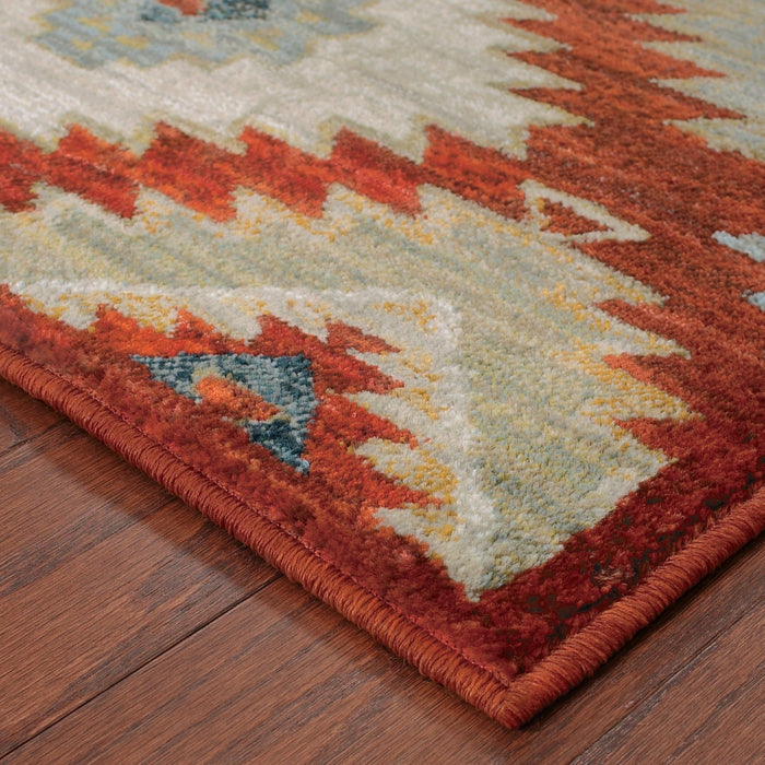 Oriental Weavers Sedona 5936D Red/ Multi 9'10"" x 12'10"" Indoor Area Rug S5936D300390ST