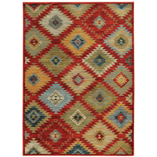 Oriental Weavers Sedona 5936D Red/ Multi 6'7"" x 9'6"" Indoor Area Rug S5936D200290ST