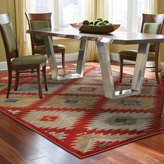 Oriental Weavers Sedona 5936D Red/ Multi 9'10"" x 12'10"" Indoor Area Rug S5936D300390ST
