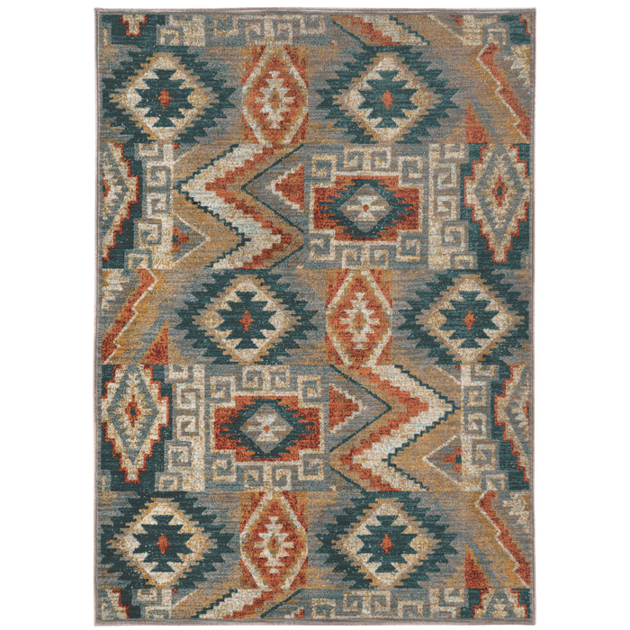 Oriental Weavers Sedona 5937D Blue/ Multi 9'10"" x 12'10"" Indoor Area Rug S5937D300390ST