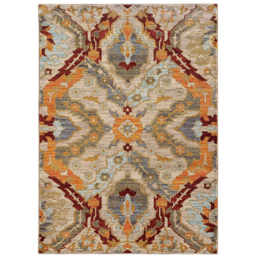 Oriental Weavers Sedona 6357A Beige/ Orange 6'7"" x 9'6"" Indoor Area Rug S6357A200290ST