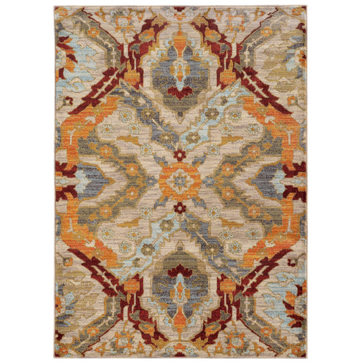 Oriental Weavers Sedona 6357A Beige/ Orange 9'10"" x 12'10"" Indoor Area Rug S6357A300390ST