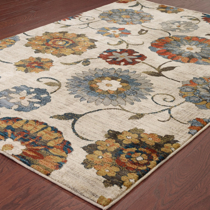 Oriental Weavers Sedona 6361A Ivory/ Multi 9'10"" x 12'10"" Indoor Area Rug S6361A300390ST