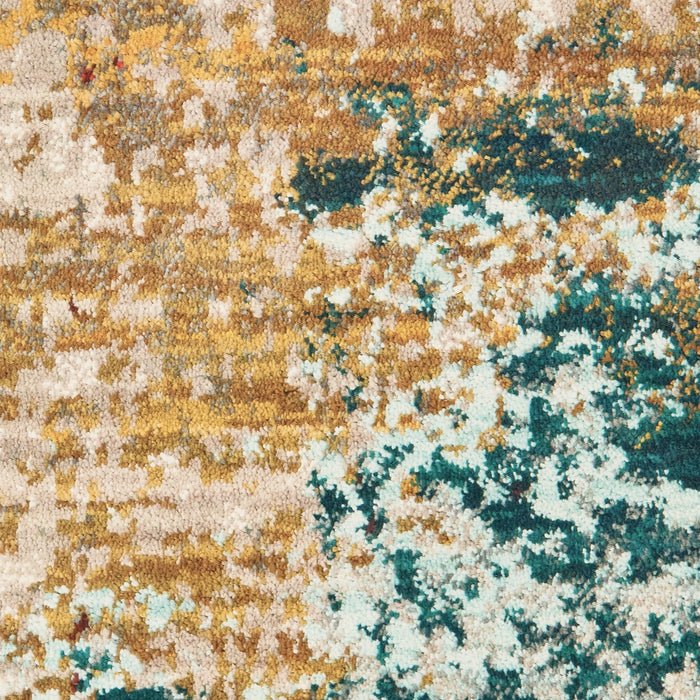 Oriental Weavers Sedona 6365A Blue/ Red 7'10"" Round Indoor Area Rug S6365A240RDST