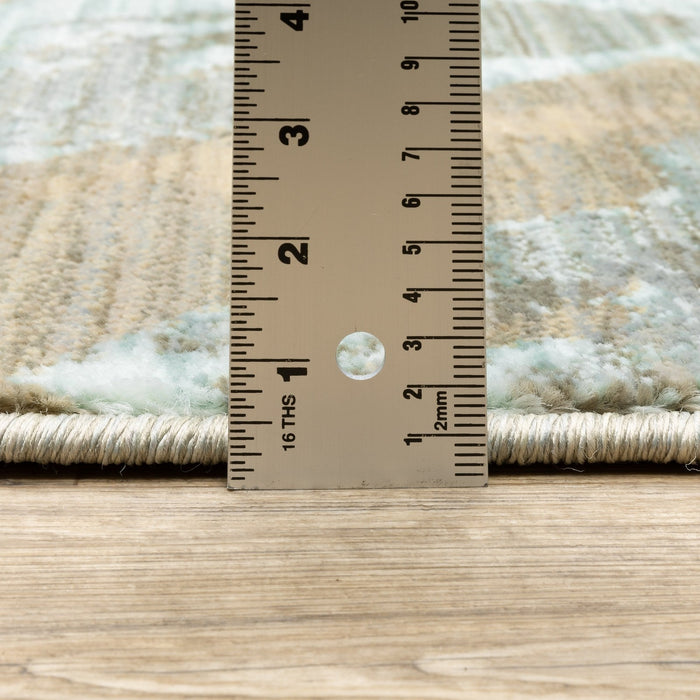 Oriental Weavers Sedona 6367A Blue/ Grey 7'10"" Round Indoor Area Rug S6367A240RDST