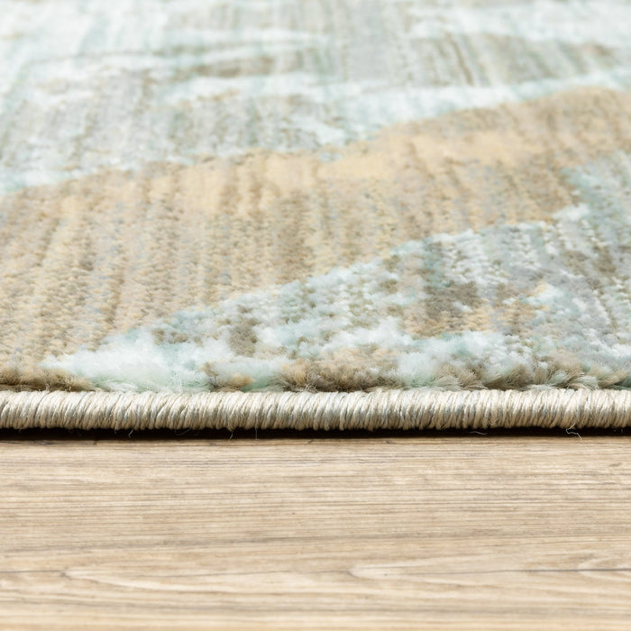 Oriental Weavers Sedona 6367A Blue/ Grey 7'10"" Round Indoor Area Rug S6367A240RDST