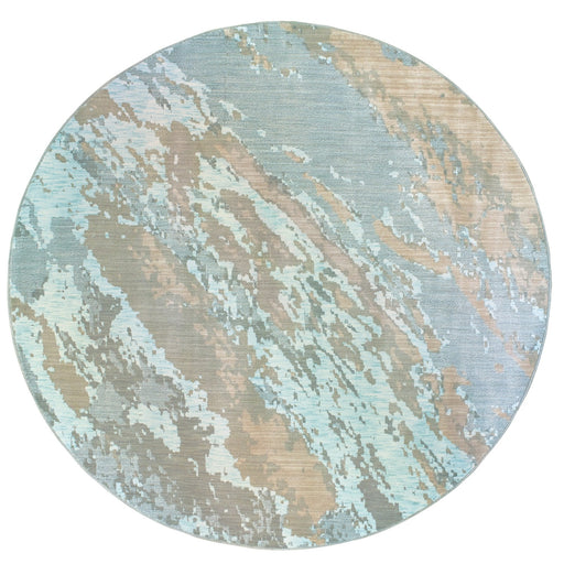 Oriental Weavers Sedona 6367A Blue/ Grey 7'10"" Round Indoor Area Rug S6367A240RDST