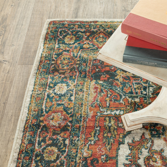 Oriental Weavers Sedona 6382B Red/ Multi 6'7"" x 9'6"" Indoor Area Rug S6382B200290ST