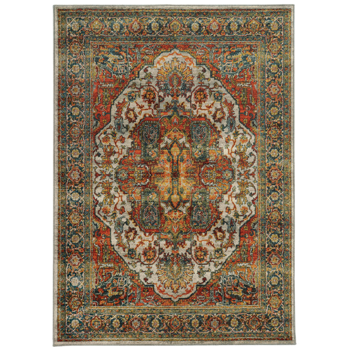 Oriental Weavers Sedona 6382B Red/ Multi 6'7"" x 9'6"" Indoor Area Rug S6382B200290ST