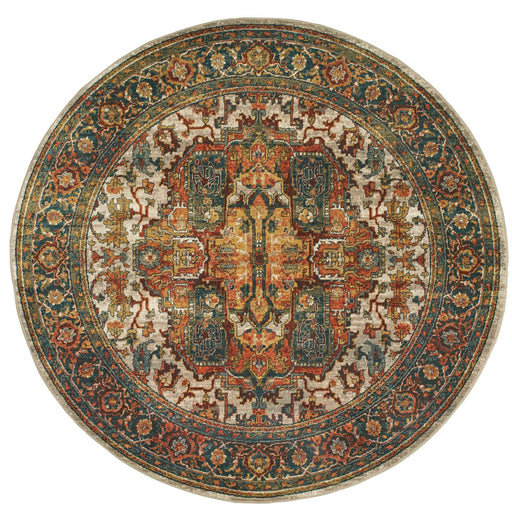 Oriental Weavers Sedona 6382B Red/ Multi 7'10"" Round Indoor Area Rug S6382B240RDST