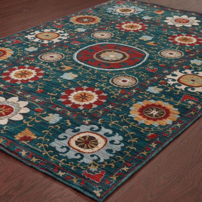 Oriental Weavers Sedona 6408B Blue/ Multi 7'10"" x 10'10"" Indoor Area Rug S6408B240330ST