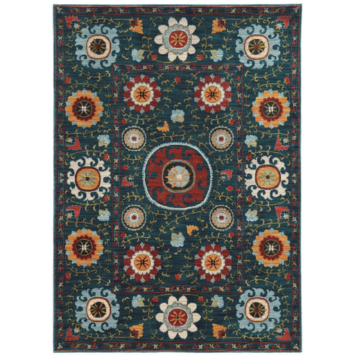 Oriental Weavers Sedona 6408B Blue/ Multi 9'10"" x 12'10"" Indoor Area Rug S6408B300390ST