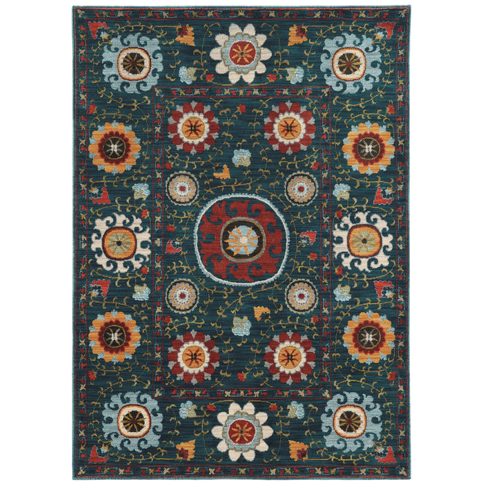 Oriental Weavers Sedona 6408B Blue/ Multi 7'10"" x 10'10"" Indoor Area Rug S6408B240330ST