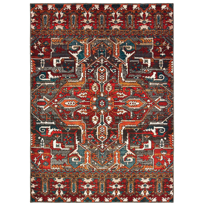 Oriental Weavers Sedona 9575A Red/ Orange 9'10"" x 12'10"" Indoor Area Rug S9575A300390ST