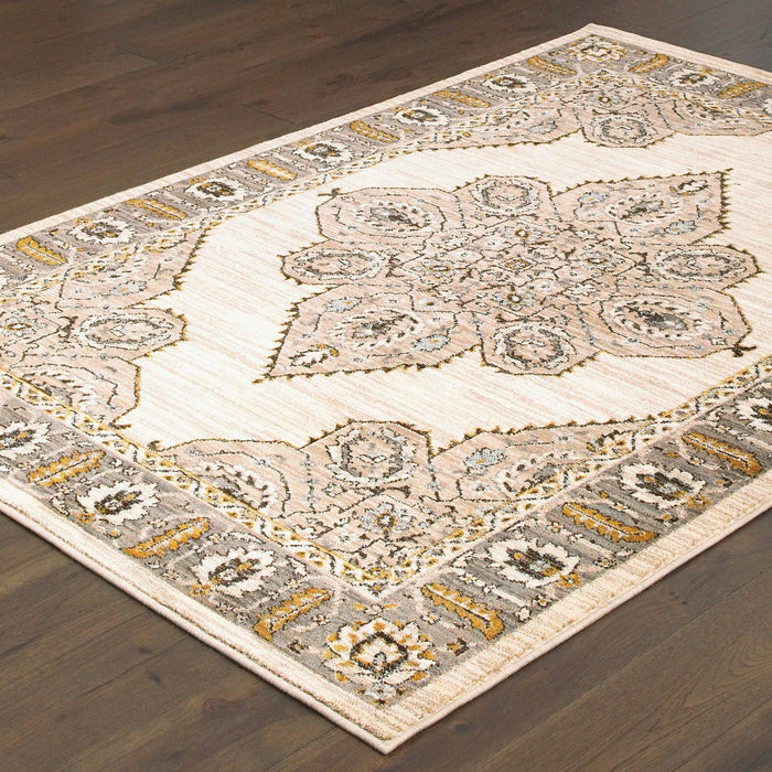 Oriental Weavers Sedona 9588D Ivory/ Gold 9'10"" x 12'10"" Indoor Area Rug S9588D300390ST
