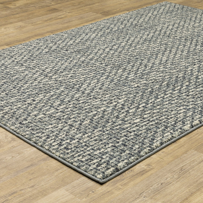 Oriental Weavers Seneca SE02A Blue/ Ivory 9'10"" x 12'10"" Indoor Area Rug SSE02A300390ST