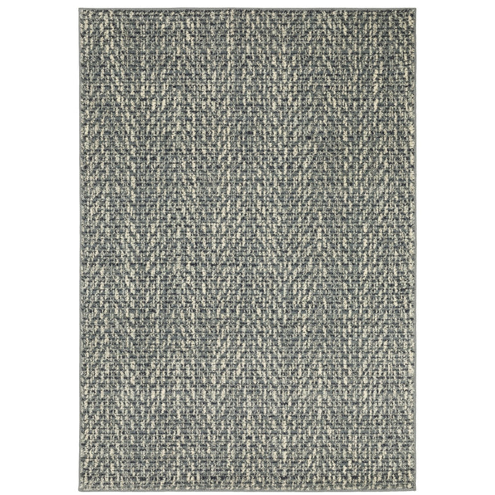 Oriental Weavers Seneca SE02A Blue/ Ivory 9'10"" x 12'10"" Indoor Area Rug SSE02A300390ST
