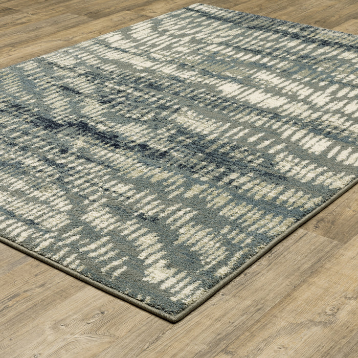 Oriental Weavers Seneca SE06A Grey/ Beige 7'10"" x 10' Indoor Area Rug SSE06A240305ST