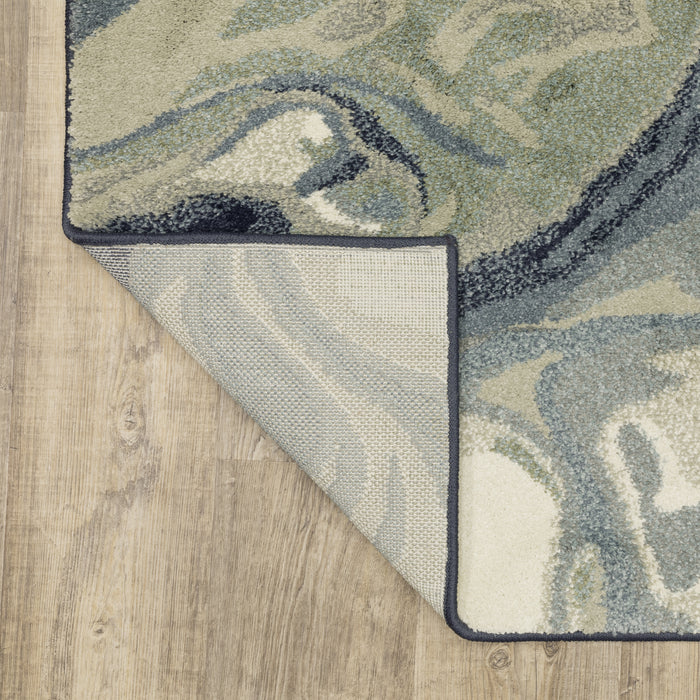 Oriental Weavers Seneca SE10A Blue/ Sage 7'10"" x 10' Indoor Area Rug SSE10A240305ST