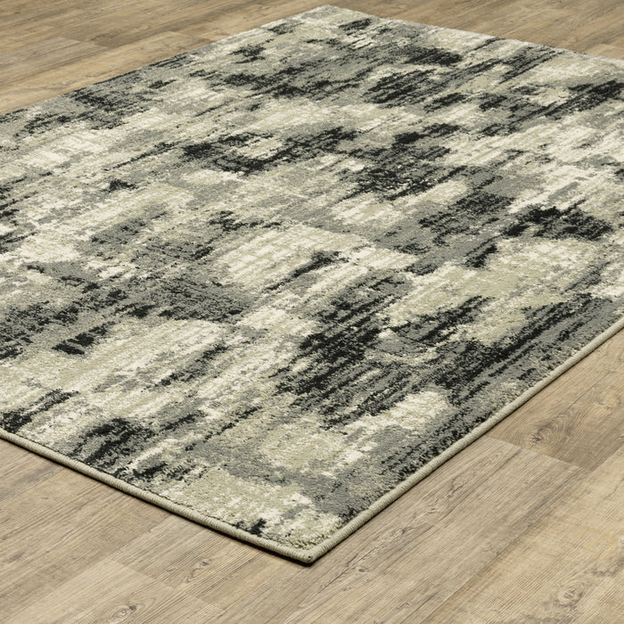 Oriental Weavers Seneca SE12A Grey/ Beige 9'10"" x 12'10"" Indoor Area Rug SSE12A300390ST