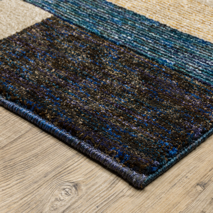 Oriental Weavers Strada STR01 Gold/ Blue 8'6"" x 11'7"" Indoor Area Rug SSTR01260370ST