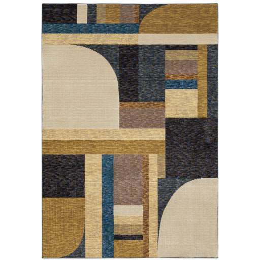 Oriental Weavers Strada STR01 Gold/ Blue 10' x 13'2"" Indoor Area Rug SSTR01305400ST